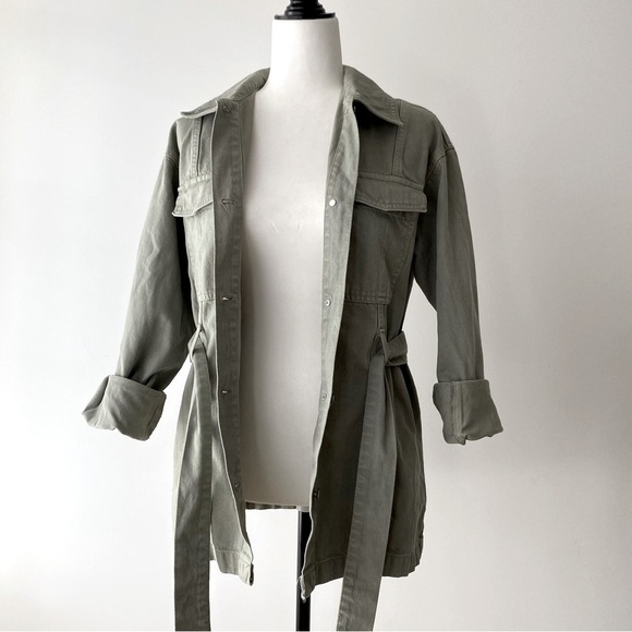 Belted Denim Shaket | DYNAMITE - Picture 3 of 14